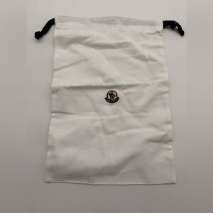 Moncler White Bag with Black Drawstrings